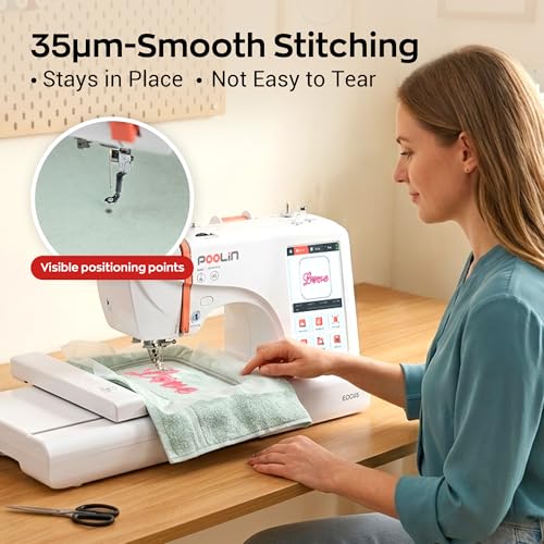 Richword Selected Water Soluble Embroidery Stabilizer & 12" x 82' Coverage Film Compatible with Most Hoops Light Weight 35µm for Machine Embroidery and Hand Sewing