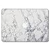 GMYLE Plastic Hard Shell Case Only Compatible Old MacBook Pro 13 Inch (A1278 CD-ROM), Release Early 2012/2011/2010/2009/2008, White Marble