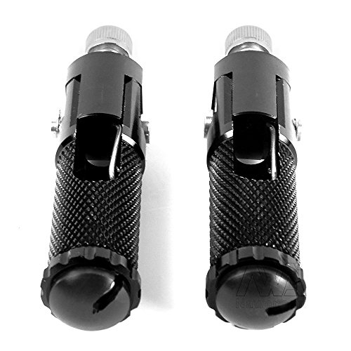 New arrival Motorcycle CNC Universal Foot Rest Footrests Folding Foot Pegs Rear Set For Honda Kawasaki KTM Ducati Suzuki Yamaha (Black)