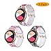 KOREDA Compatible with Samsung Galaxy Watch 4 40mm 44mm/Classic 42mm 46mm/Active 2 40mm 44mm/Galaxy Watch 3 41mm Bands Sets, 20mm Floral Print Sport Strap Replacement for Galaxy Watch 42mm