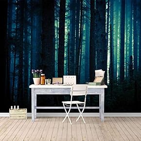 Wall Mural Moonlit Night Removable Wallpaper Wall Sticker for Bedroom Living Room - 66x96 inches