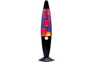 BAOYIKU Liquid Lamp for Adults, 16inches Motion Lamp with Blue Liquid Red Wax Cool Night Light Home Bedroom Office Decoration Novelty Lighting Birthday Christmas Holiday Gifts