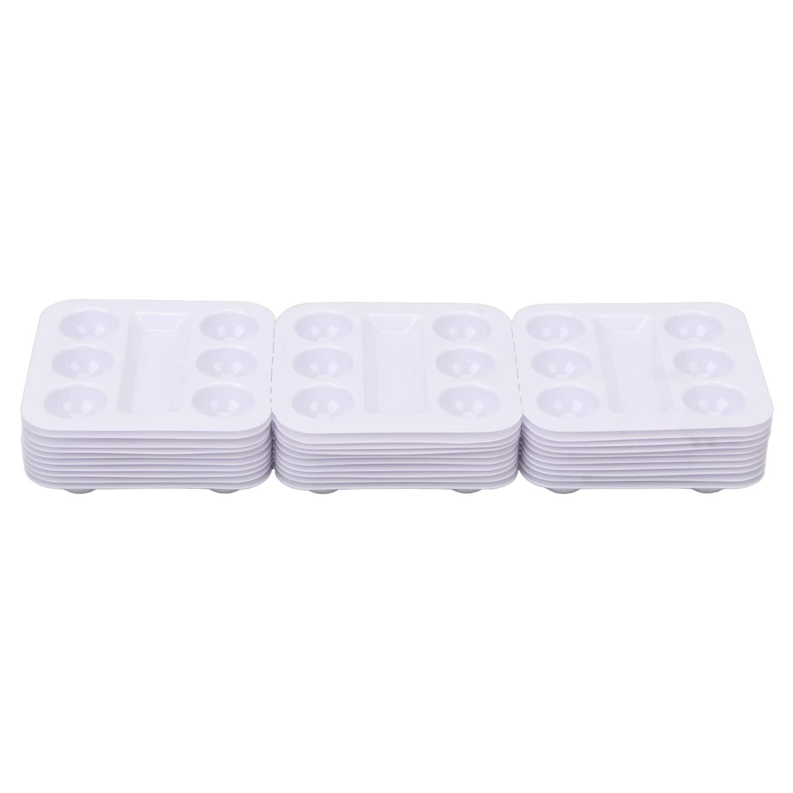 30pcs Tattoo Ink Tray, Disposable Plastic Tattoo Pigment Holder Microblading Ink Cup Stand, Detachable Pigment Mixing Tray for Tattoo and Painting