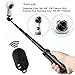 EEEKit 4 in 1 Bluetooth Romote Mounting Kit for Samsung Gear 360 Camera 2017/2016, Bluetooth Remote Shutter, Mini Tripod Stand, Extend Selfie Stick Monopod, Adhesive Quick Release Flat/Curved Mount