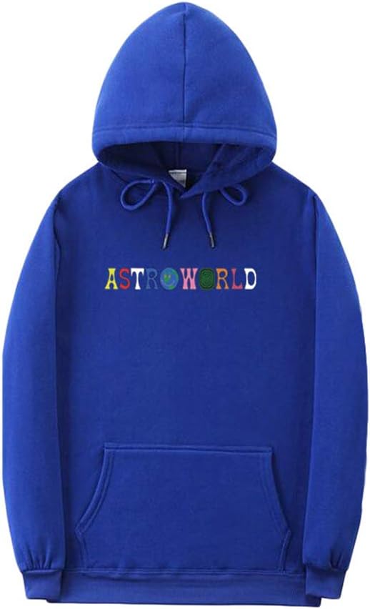 YuanDian Mens Womens Astroworld Wish You were Here Hoodies Autumn Winter Sports Casual Long Sleeve Pullover Top Warm Plus Velvet Lining Hooded Sweatshirts Sweater Jumper Blue 4# L
