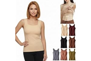Built in Comfort Bra Tanktop, Seamless Shaper Bra Cami, Wire-Free Tank Tops with Support, Soft Stretch Breathable Fabric