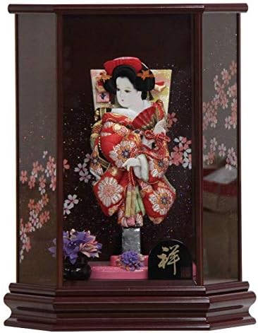 羽子板 ケース入り 花小町振袖 道成寺 8号 高さ40cm おトク Hk8 4 1ha1030 Hg8 3 正月飾り 祥六角ケース