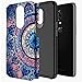 Rosebono Compatible with OnePlus 6T Case, Slim Hybrid Dual Layer Shockproof Hard Cover Graphic Fashion Cute Colorful Silicone Skin Cover Armor Case for OnePlus 6T (Mandala)