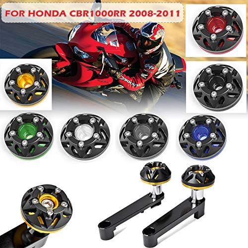 LoraBaber for H-o-n-d-a CBR1000RR CBR 1000RR CBR 1000 RR 2008 2009 2010 2011 Motorcycle CNC Frame Sliders Engine Cover Crash Protector Pads Guard (Black)