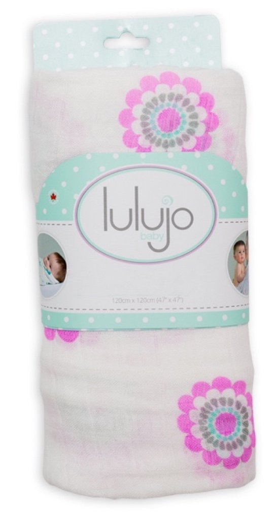 Lulujo Bamboo Swaddle Blanket (Lavender)
