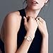 Womens Watches Analog Leather Wrist watch, Rose Gold Case Simple Watches for Women Light Brown -Voeons