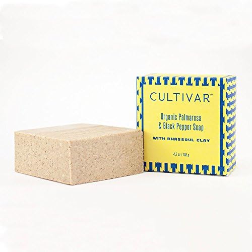 Organic Palmarosa and Black Pepper Soap with Rhassoul Clay