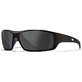 Wiley X Slay Sunglasses, Safety Glasses for Men and Women, UV Eye Protection for Shooting, Fishing, Biking, and Extreme Sports, Matte Black Frames, Grey Tinted Lenses Ballistic Rated