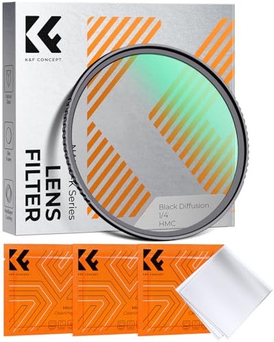 K&F CONCEPT Filter 62mm Black Promist 1/4 aus Optisches Glas mit Multi-Nano-Beschichtung für Videoaufnahmen/Portraitfotografie (Nano-Klear)