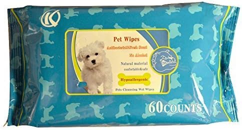Keli Anti-Bacterial Pets Grooming Wet Wipes 60 counts