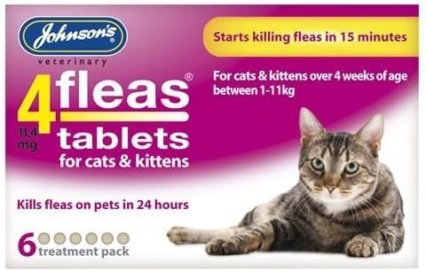Johnsons 4Fleas Cat Flea Tablets 6 Pack