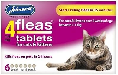 Johnsons 4Fleas Cat Flea Tablets 6 Pack