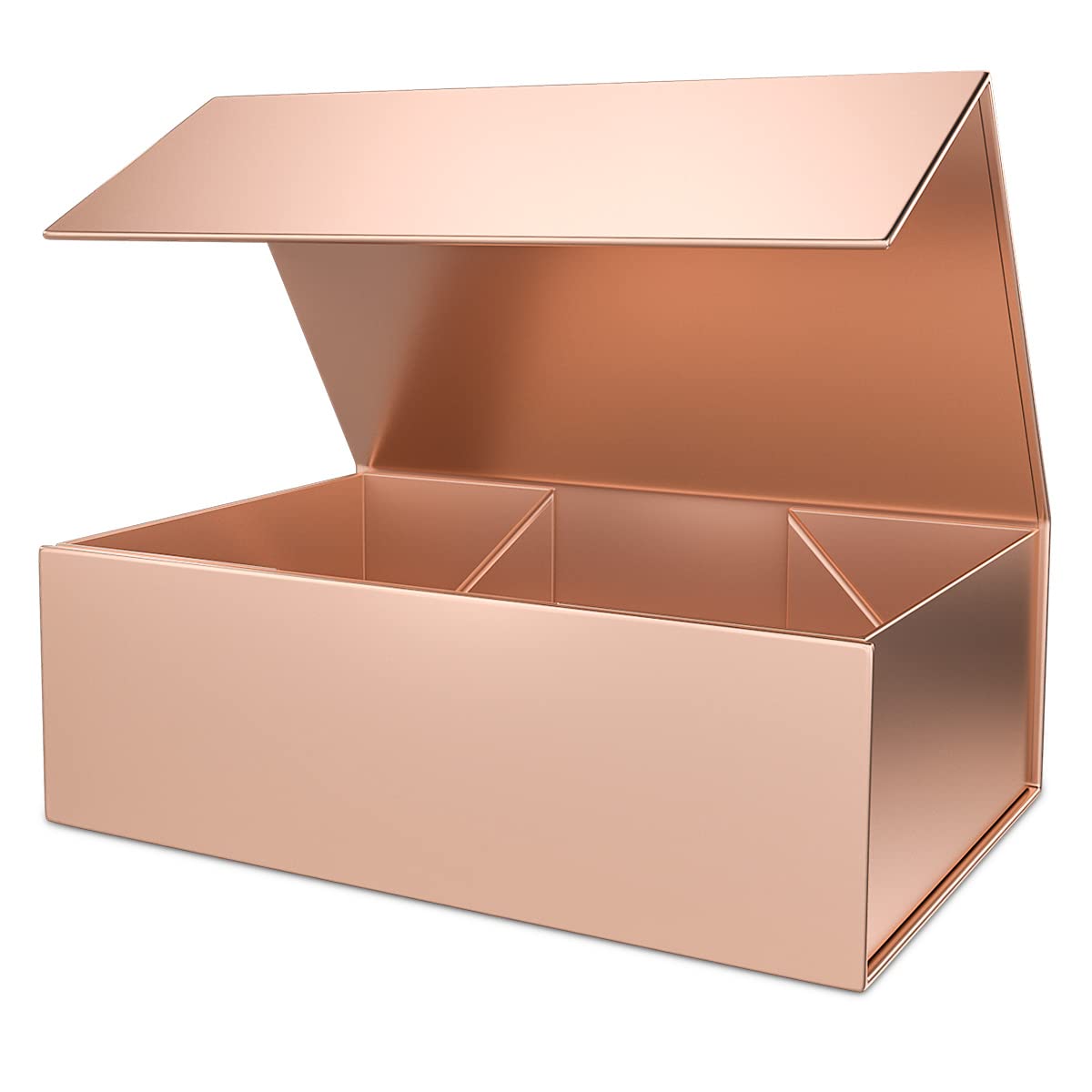 Photo 1 of Gift Box 12" x 6" x 4" with Magnetic Closure Lid Gifts Boxe for Presents,Bridesmaid Gifts Boxes,Cute Box,Birthday Gift Boxe,Luxury for Gifts Packaging, Magnetic Gift Boxes for Wrapping Gifts (Rose Gold)