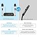 EIVOTOR 2-Channel Professional Portable VHF Wireless Microphone System with 2 Handheld Microphones for Karaoke Singing Machine, Home KTV Set (White A)