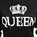 Fenghuo Women's Kangaroo Pocket Queen Hoodie Sweatershirt Black L