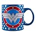 Silver Buffalo DC Comics Wonder Women Stars & Logo Glow-in-the-Dark Jumbo Ceramic Mug, 20-ounces, Multicolor