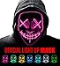 LED Halloween Purge Mask, Scary Cosplay Light up Mask for Festival Parties (Bule)