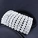 FUMUD 3PcsDesigner Fashion Elastic Rhinestone Hairtie Ponytail Holder Headband Jewelry Accessories for Women Girls Hair Band