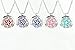 Essential Oil Diffuser Necklace Jewelry with 5 Colorful Refill Pads for Aromatherapy On The Go - Hypo-Allergenic 316l Surgical Grade Stainless Steel Locket Pendant with 24