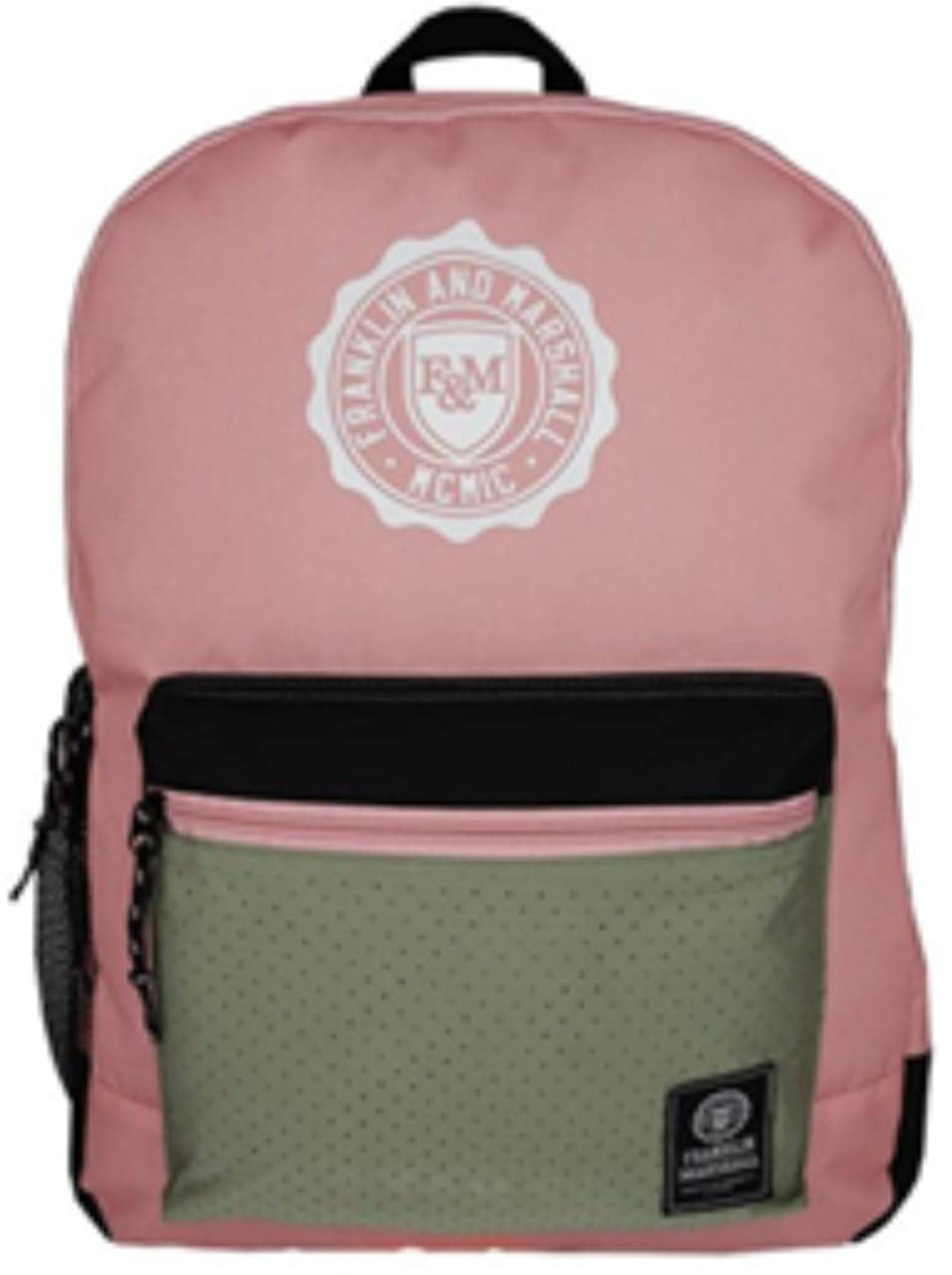 Senfort Franklin & Marshall D-Pack 2 Compartments and Front Pocket Backpack, 17.3"W x 11.8"H x 7.1"H, Pink