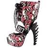 SHOW-STORY-Punk-Skull-Rose-Print-Stud-Buckle-Lace-UpPlatform-Bone-Heel-Club-Ankle-Bootie-SandalsLF80663