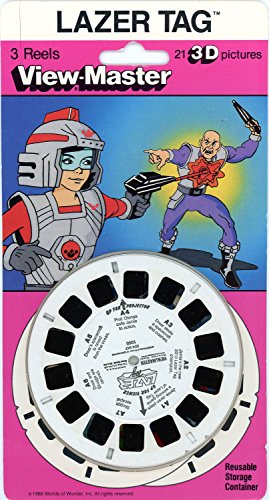 LAZER TAG - Classic ViewMaster - 21 3D images - 3Reel set on Card
