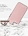 NAISU iPhone 7/8 Case, Card Slot Holder Kickstand Dual Layer Hybrid Protective Case with Brush Finish Back Cover for Apple iPhone 7/8 (4.7 Inch)-Rose Gold