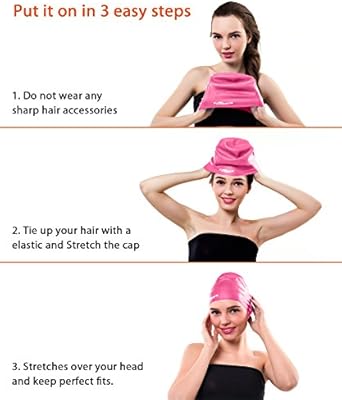 Firesara Swimming Cap For Long Hair Silicone Swim Cap For