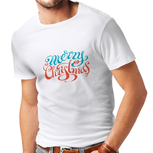 lepni.me T Shirts For Men Vintage Merry Christmas Design, Xmas Holiday Vacation Outfits (XXX-Large White Multi Color)