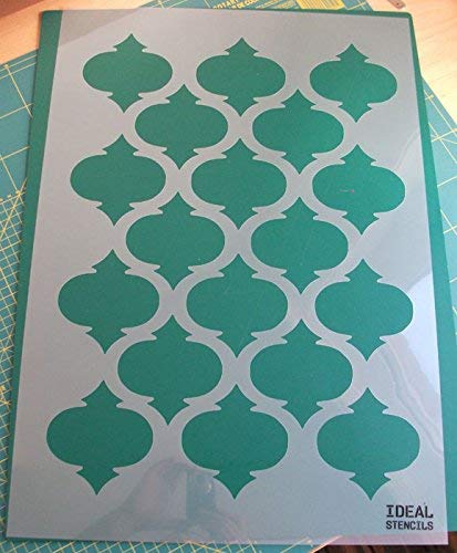 Moroccan Quatrefoil Pattern Stencil, Home Decorating, Wall Painting Art Craft Ideal Stencils Ltd (S/A4/see Image for info)