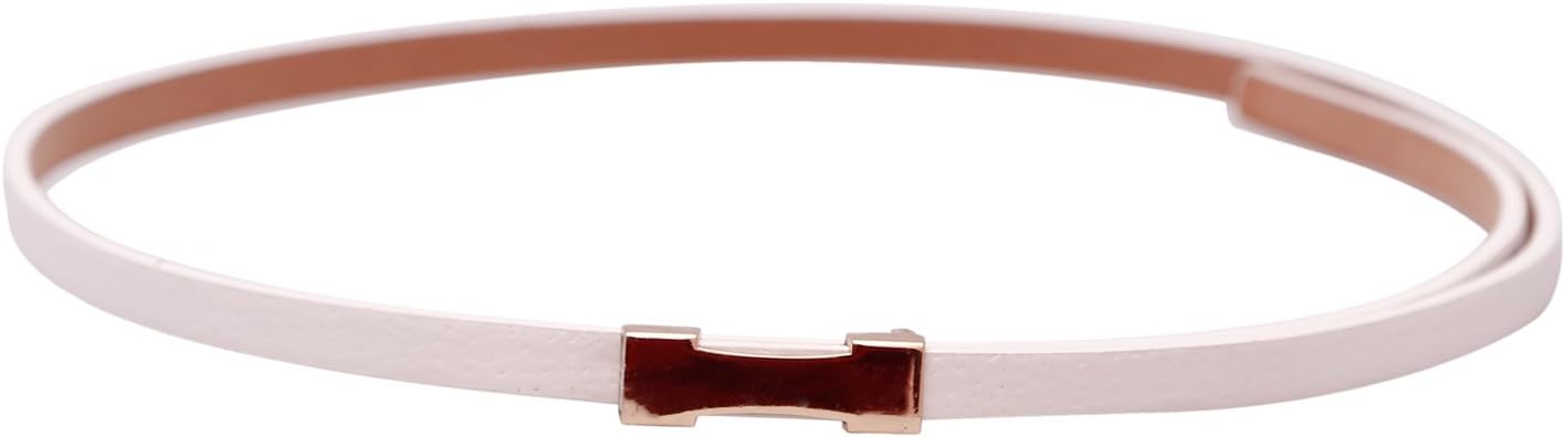Stylehoops Women's Artificial Leather Belt(ST-B1015SM702W_White_Small)