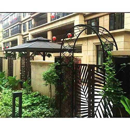 SSHHM Rosenbogen Rankhilfe,Pflanzbogen Rankhilfe,Metall Gartenbogen mit Graceful Kurve Stark und Robust/Schwarz / 3.5m… – Bild 5