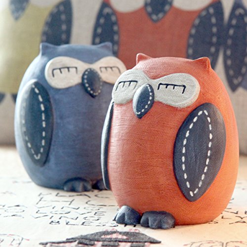 Eastyle Owl Child Piggy Bank for Kids Money Bank Toy Savings/Coin/Money Box Creative Cute Wedding Birthday Gift Blue - Thumbnail 3
