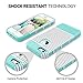 ULAK iPhone 5S Case, iPhone 5 SE Case, Slim Fit Protection Case Hybrid Scratch Resistant Hard Back Cover Shock Absorbent TPU Bumper Protective Case (Minimal Mint Stripes)