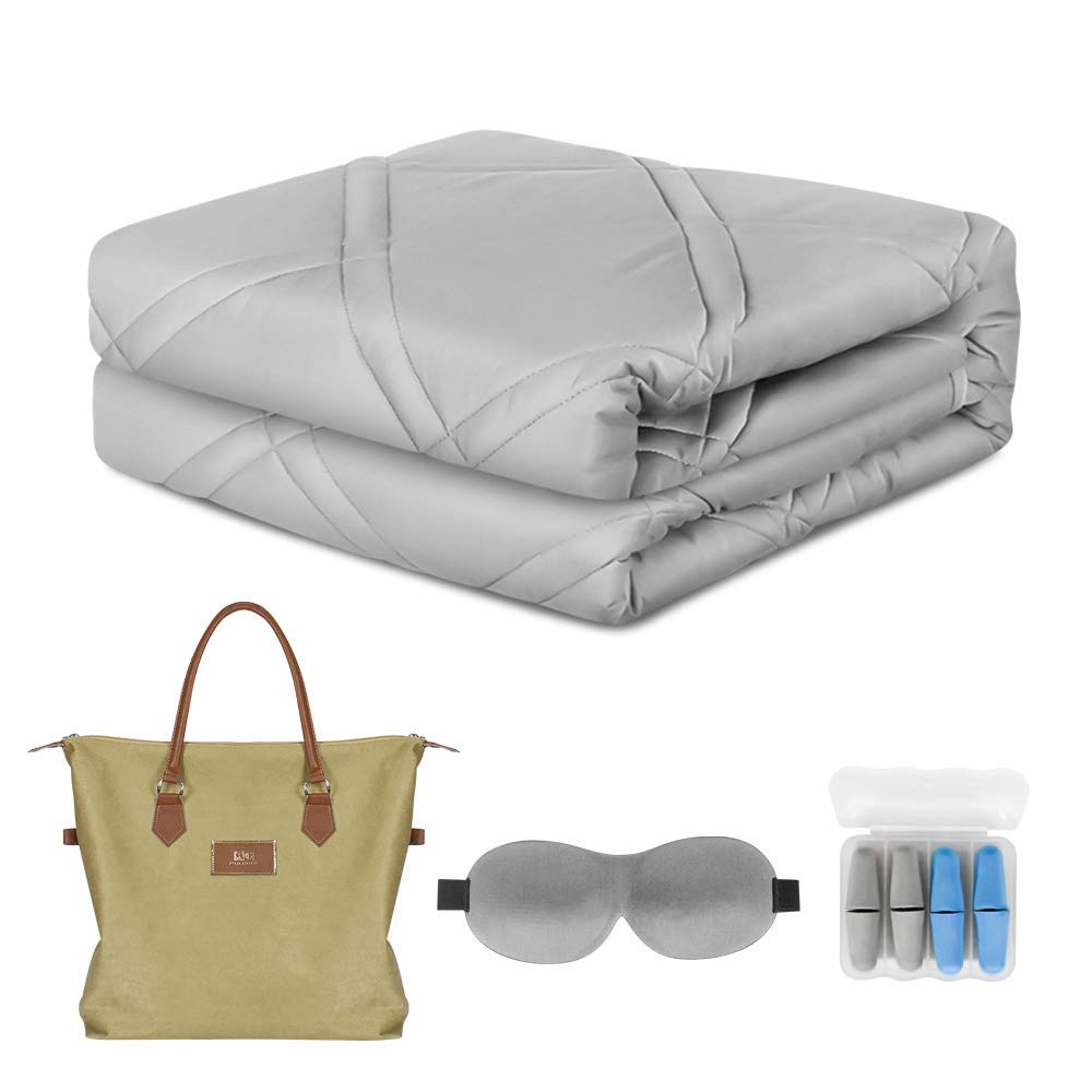 Cooling Weighted Blanket 100 Chilled Bamboo (60''x80'' 15lbs Queen