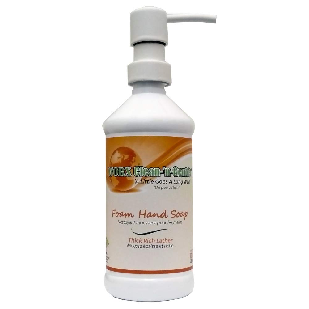 Worx Clean-'n'-Gentle Foam Hand Soap 13 oz. (384 ml) Rich Lather, Silky Smooth, Light Juniper Berry Fragrance: Beauty
