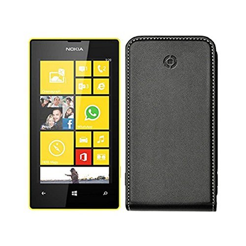 Celly Face321 Mobile Phone Case for Nokia Lumia 520 with Flap Leather Black