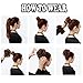 Messy Hair Bun Extensions Synthetic Updo Chignons Donut Elastic Bride Bun Ponytail Scrunchy Hairpiece Wig Accessory for Women 35g Ginger Brown Mix Golden Blonde-Medium