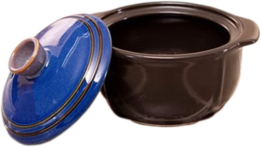 Korean Earthenware Hot Pot Stone Bowl with Lid for Stew Boiled Dishes