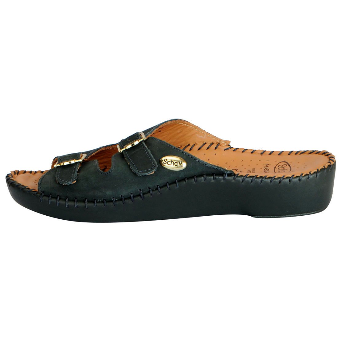 dr.scholls women's premium leather buckle sandals