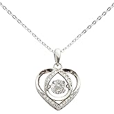 Uyeyuy sterling silver contour pendant necklace, women jewelry 18 necklace, fashionable accessory necklace, can be the beautiful gift for women.