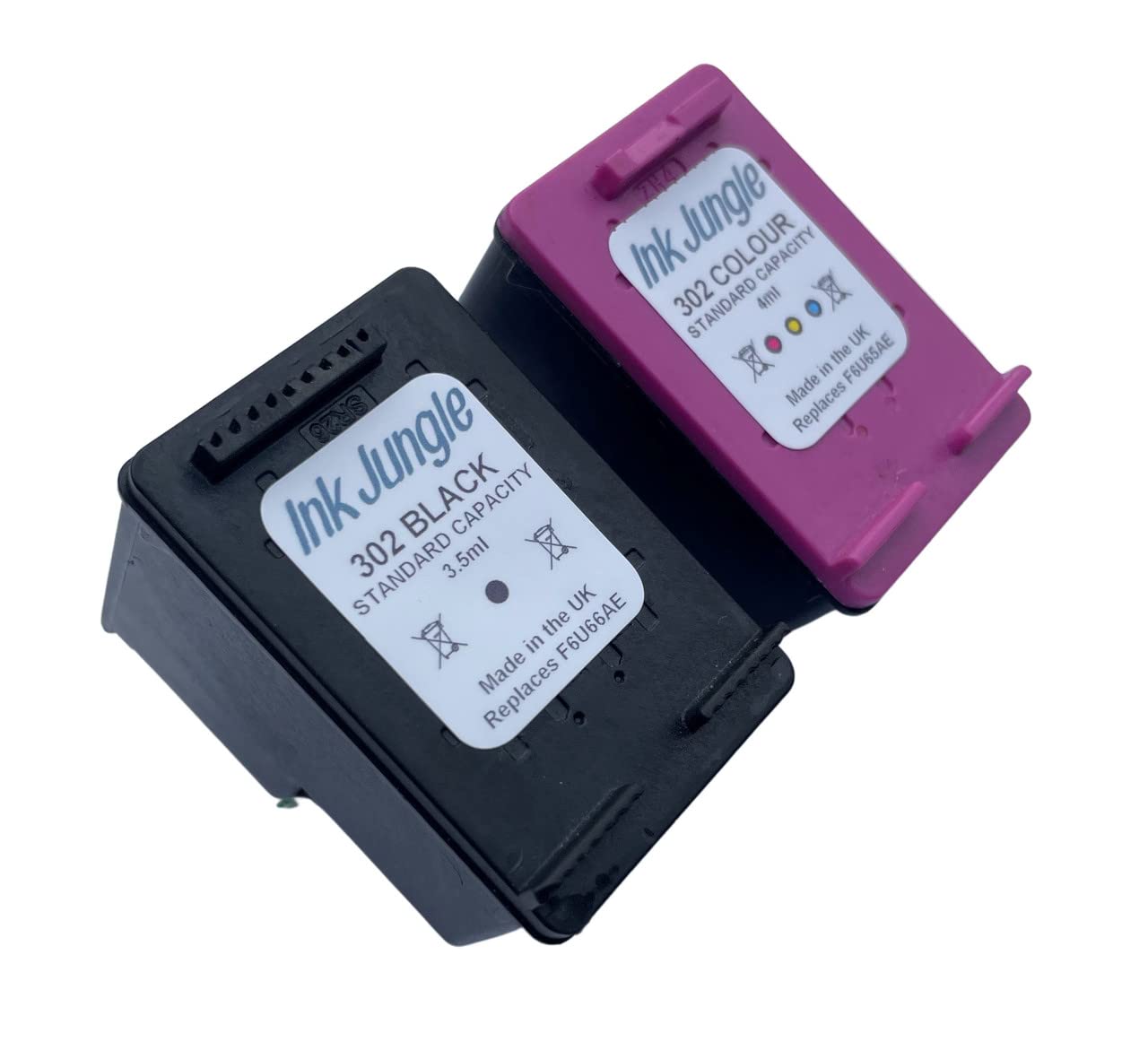 Ink Jungle Refilled 302 Black & Colour Ink Cartridge For HP OfficeJet 3835 Printer