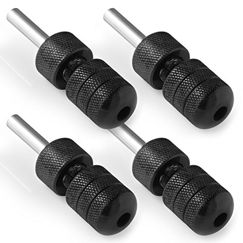 ACE Needles 4 Aluminum Ez Twist Tattoo Machine Grips 1 in. 25mm - Black