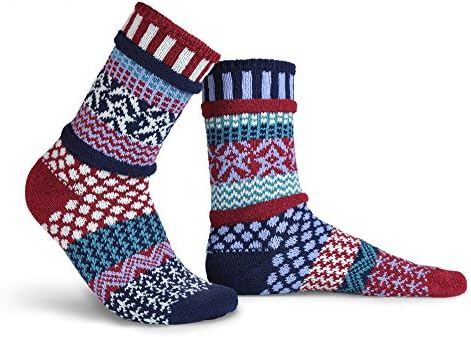 Mismatched Crew Socks; Made in USA; Stars and Stripes Large