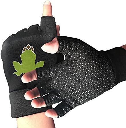 Xcjycd Frog Animal Womens Fingerless Gloves Cycling Weightlifting Workout Crossfit Yoga Arthritis Gloves For Men